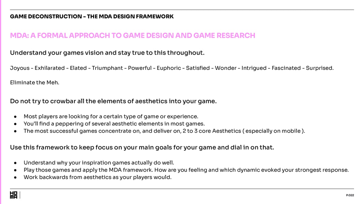 Homa Academy - MDA Design Framework - Page 19